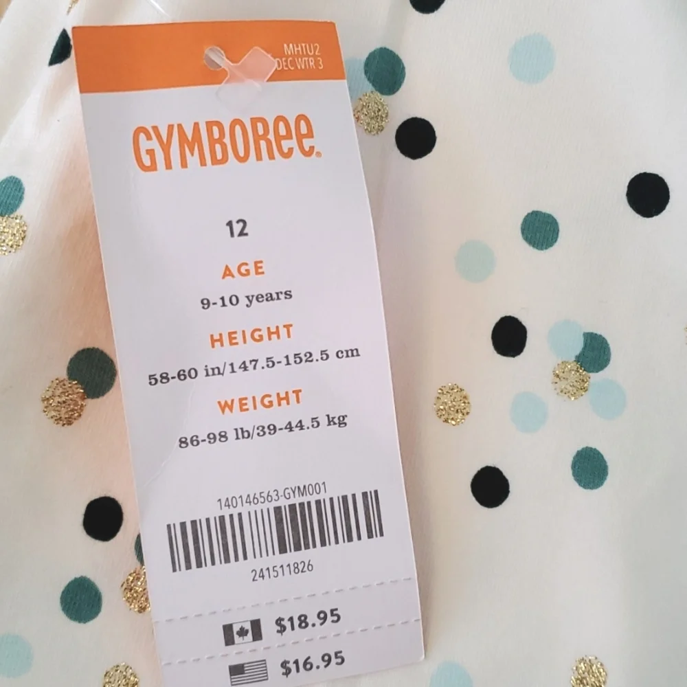 GYMBOREE All Spruced Up polka dot leggings